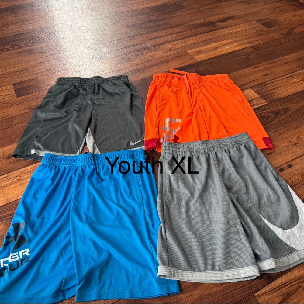 Nike Athletic Shorts Black and Orange Performance Fit